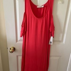 Coral Cool shoulder dress XL